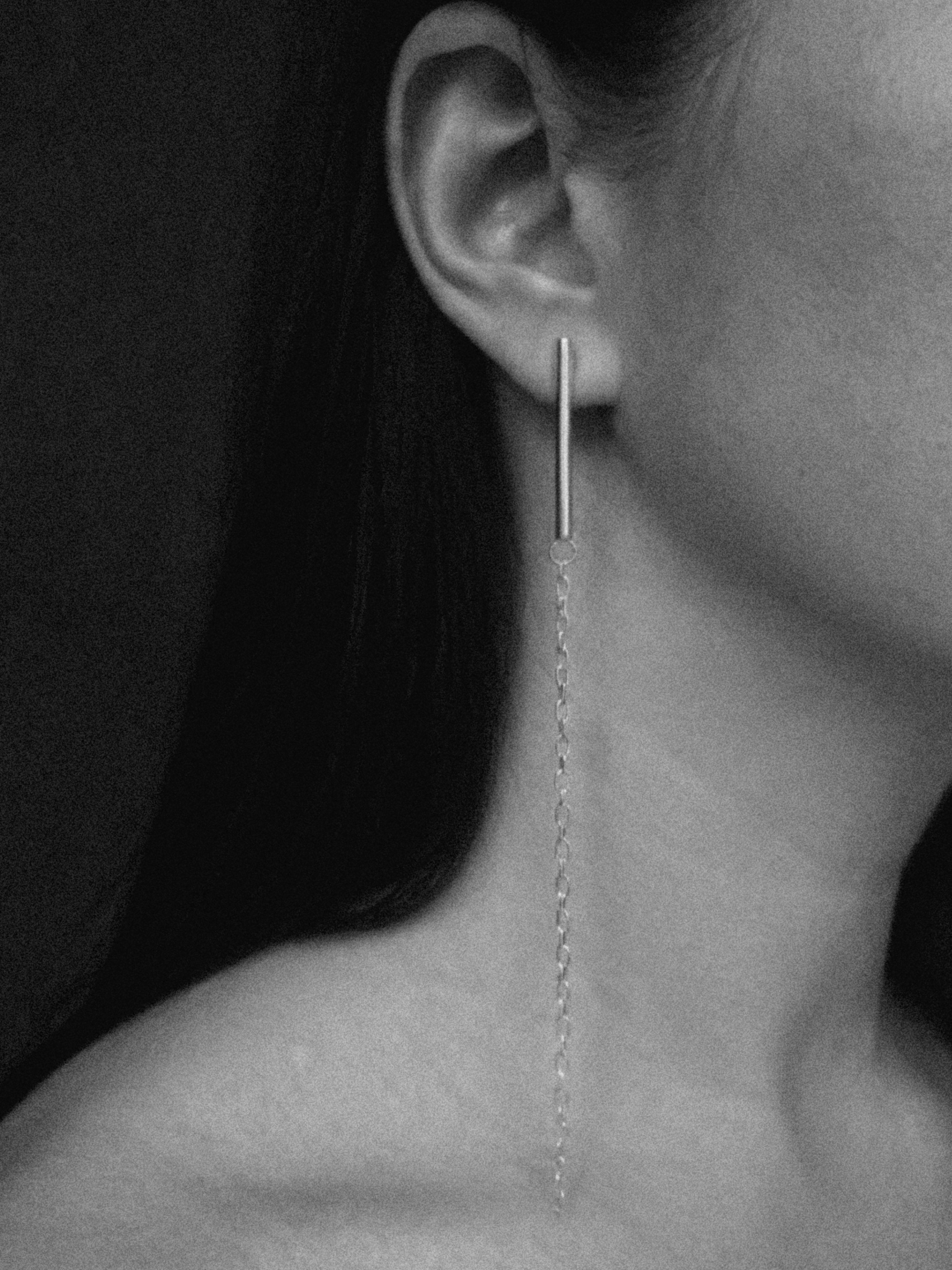 Line Chain Earrings E001